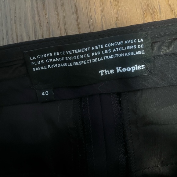 The Kooples Mohair and Wool Dark Blue Cropped Trousers Size EU 40 - Picture 6 of 7